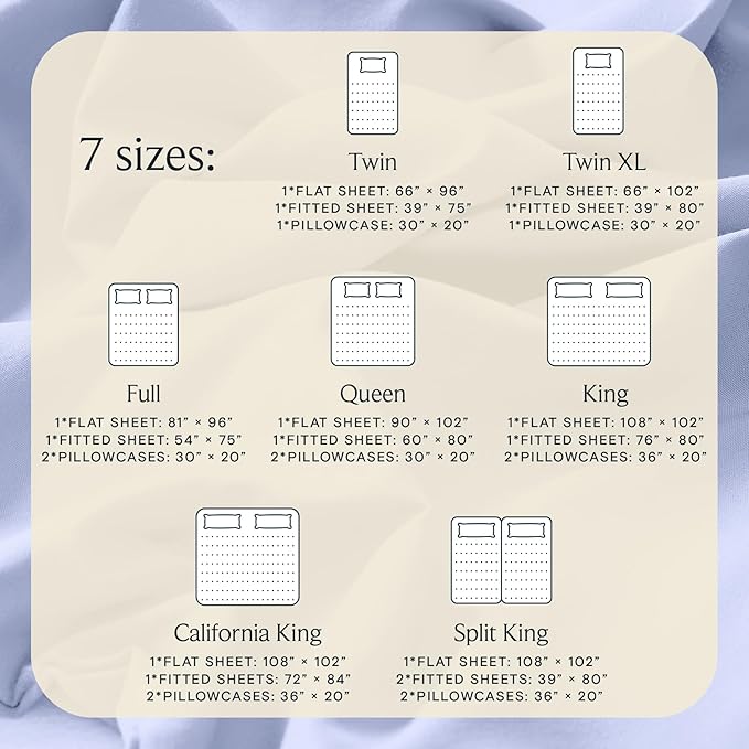LuxClub 5 PC Sheet Set Bed Sheets Deep Pockets 16" Eco Friendly Wrinkle Free Cooling Machine Washable Hotel Bedding Silky Soft - Sky Blue Split King