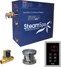 STEAMSPA 4.5kW Steam Sauna Generator Sentry Series 240V Steam Generator with Touch Screen, Steamhead, Built-in Steam Shower Auto Drain, ACU Quickstart Steam Bath Generator (Brushed Nickel)
