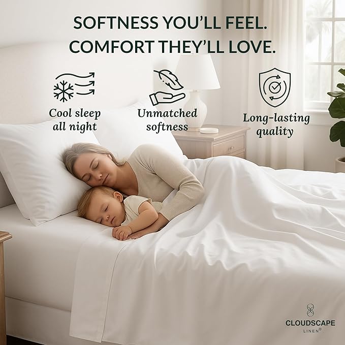 100% Egyptian Cotton Sheets King Size Sheets Set including oversized Flat Sheet, Fitted Sheet & Pillowcase sets, 400 TC Deep Pocket King Bedsheet Set, No Pill Soft Breathable Luxury White Bedding