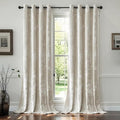 SMILETIME Ivory White Crushed Velvet Curtains 52x108 inch Luxurious Thermal Insulated Soundproof Drapes for Living Room Bedroom Office Soft and Durable Light-Filtering Window Treatments, 2 Panels