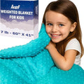 Super-Soft Kids Weighted Blanket 7 Pounds - Weighted Blanket for Kids - Easy to Clean, Washable Minky Cover - 41x60 Inches 7lbs Child - Small Heavy Blanket for Girls and Boys