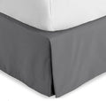 Bare Home Kids Twin Bed Skirt - 15-Inch Tailored Drop Easy Fit - Bed Skirt for Beds - Center & Corner Pleats (Twin, Grey)