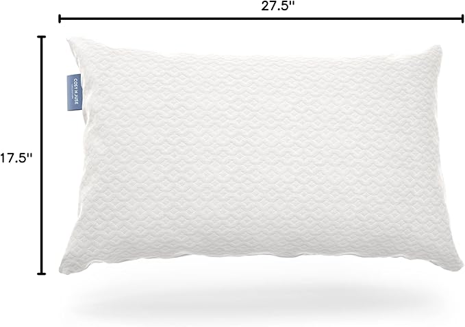 Cosy House Collection Luxury Rayon Derived from Bamboo Shredded Memory Foam Pillow - Adjustable & Removable Fill - Cool & Breathable Cover with Zipper for Side, Back, & Stomach Sleepers (Queen)
