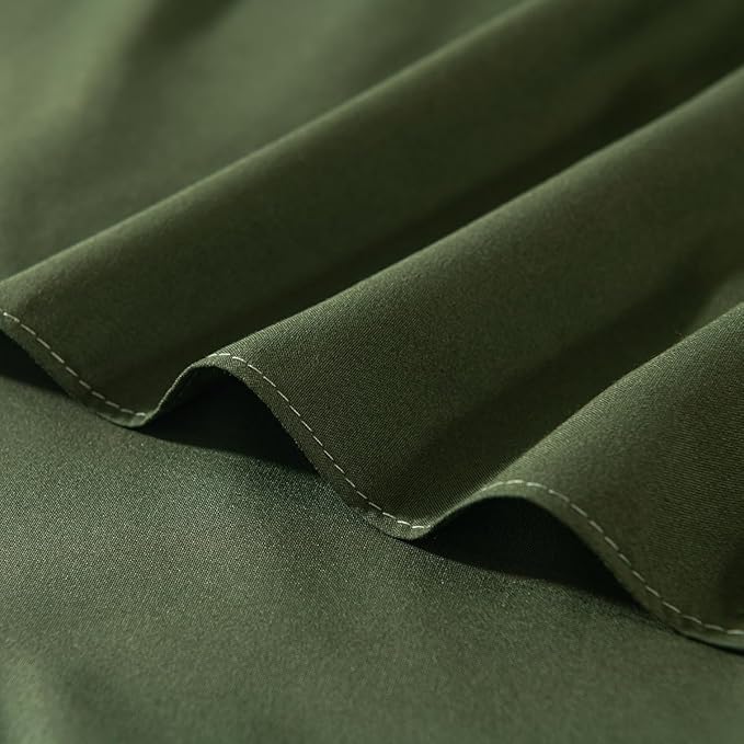 Green Bed Skirt King Size Ruffled Bed Skirt with Split Corners, King Bed Skirt 16 Inch Drop, King Size Bed Skirt Green for Ruffled Bed Skirt with Split Corners, Bed Skirt King Size