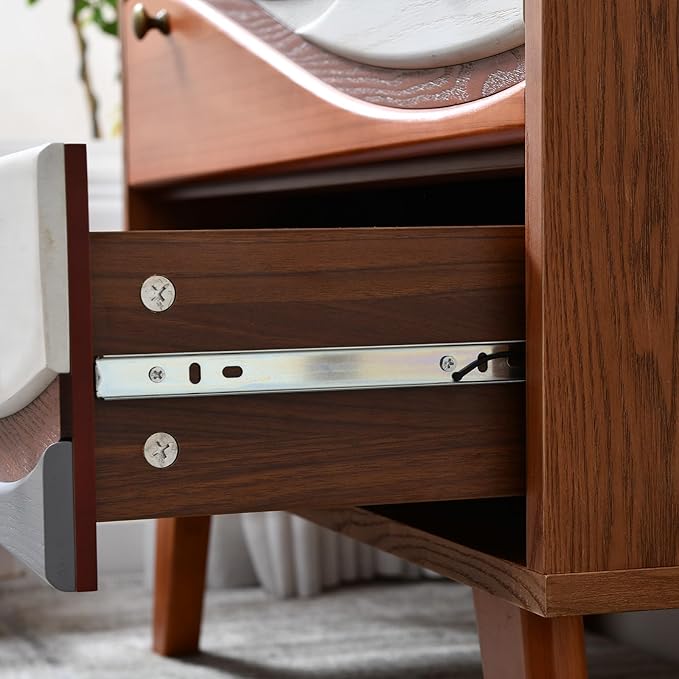 3-Drawer Dresser with Sculpted Wave Fronts, Tri-Color Drawer Design, Modern Chest of Drawers Storage Cabinet for Bedroom, Living Room, Hallway, or Office
