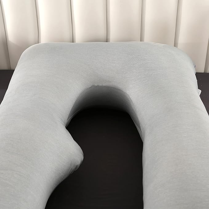 BATTOP Pregnancy Pillows for Sleeping,Full Body Maternity Pillow with Cooling Cover,Support for Back,HIPS,Legs,Belly for Pregnant Women,Pregnancy Must Haves