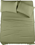 Utopia Bedding King Sheet Set – 4 Piece Bed Sheets for King Size Bed, Soft and Breathable Microfiber, Includes 1 Fitted Sheet, 1 Flat Sheet and 2 Pillowcases (Olive)