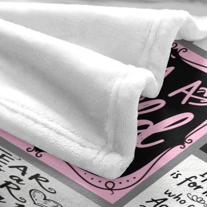 Christian Gift for Women, Inspirational Throw Blanket for Couch, Soft Lightweight Flannel Blanket, 30"x 40" Thoughts and Prayers Blankets for Bedroom Sofa Living Room Decoration