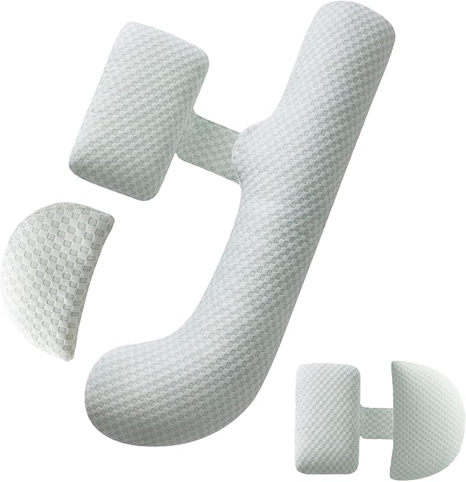Pregnancy Pillow for Sleeping, SEEDNUR Maternity Pillow Support for Back, Legs, Belly, HIPS, Pregnancy Body Pillow with Detachable & Adjustable Cover, Pregnancy Pillow for Women Relieve Fatigue & Pain