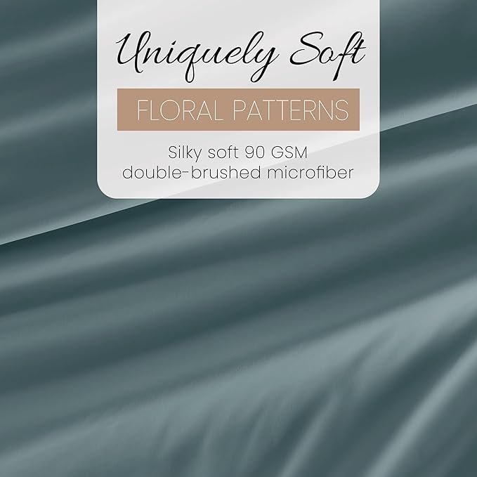 Linen Market Bed Sheets for Twin XL Size Bed (Ocean) - Sleep Better Than Ever with These Soft and Cooling Twin XL Sheets - Deep Pocket Fits 16" Thick Beds - 4 Piece Twin XL Sheet Set