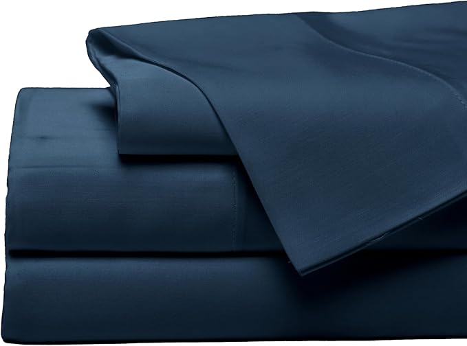 Cozy Earth Luxury Bed Sheet Set - 100% Viscose from Bamboo Fabric, Ultra-Soft & Breathable, Fits Regular & Deep Pocket Mattresses up to 20" - 4 Pieces King Sheet Set Pacific Blue