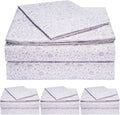 Amazon Basics Lightweight Super Soft Easy Care Microfiber Bed Sheet 3 Piece Set with 14" Deep Pockets - Twin XL, Lavender Paisley (Pack of 4)
