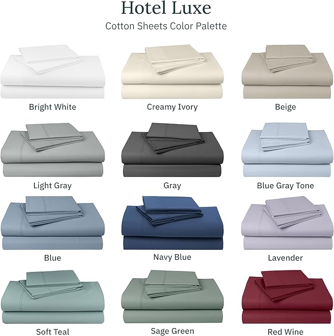 California Design Den Split King Sheets Sets for Adjustable Bed - Buttery Soft 800 Thread Count 100% Cotton Set, Sateen Bedding Set with Durable Twin XL Fitted Sheets - Blue