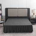 Black Bed Skirt King Size Ruffled Bed Skirt with Split Corners, King Bed Skirt 14 Inch Drop, King Size Bed Skirt Black for Ruffled Bed Skirt with Split Corners, Bed Skirt King Size