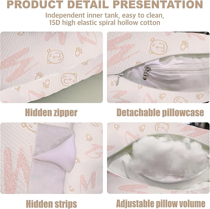 Pregnancy Pillow, Maternity Pillow with Detachable & Adjustable Pillow Cover, Full Body Pillow for Adults Sleeping, Support for Back, Belly, Legs, HIPS, Pregnancy Must Haves