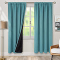 BGment Blackout Curtains 84 Inch Length 2 Panels Set for Bedroom, 100% Room Darkening Thermal Insulated Dark Curtains for Living Room Soundproof Window Curtains, 52 Inch Wide, Sea Teal