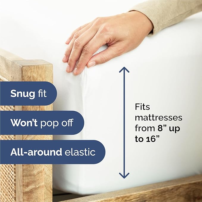 King 6 Piece Sheet Set - Cooling, Comfy & Breathable - Hotel Luxury Bedding, Includes Fitted Sheet for Women, Men, Kids and Teens - 1 Flat, 1 Fitted Sheet, 4 Pillowcases with Deep Pockets - White
