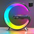 Smart LED Night Light, Wireless Charger, Phone Wireless Charging Dock, Table Bedside Lamp, Sunrise Alarm Clock, Bluetooth Speaker & App Control, Ideal for Bedroom, Home Decor, Birthday, Christmas Gift