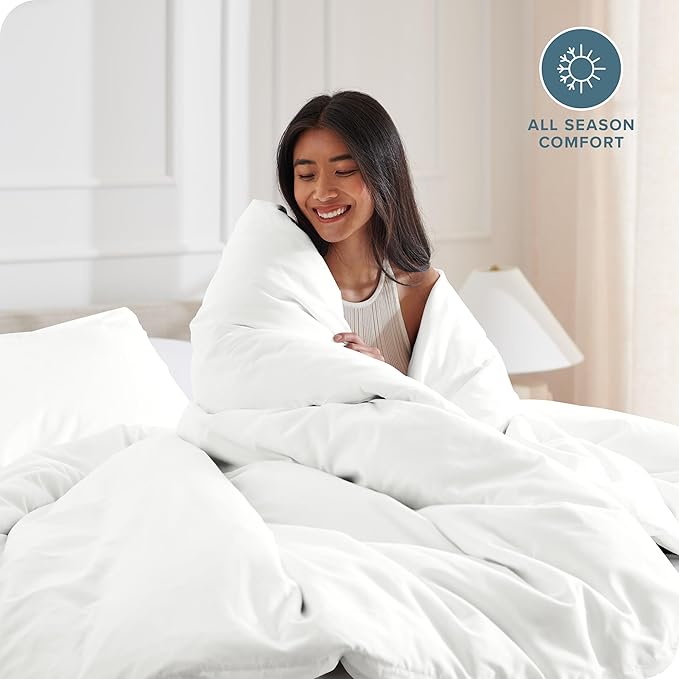 Bare Home Bedding Duvet Cover Full Size - Premium 1800 Super Soft Collection - Lightweight, Cooling - Soft Breathable Bedding Duvet Cover (Full, Cream)