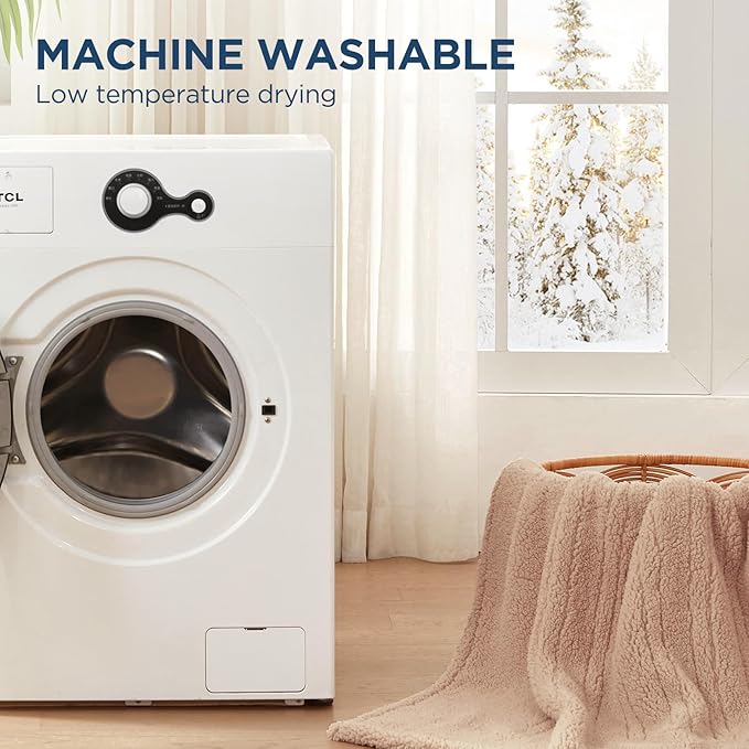 Westinghouse Electric Blanket Twin Size, Soft Plush Sherpa Heated Blanket with 10 Heating Levels & 1-12 Hours Auto-Off, Machine Washable, 62x84 inches, Camel