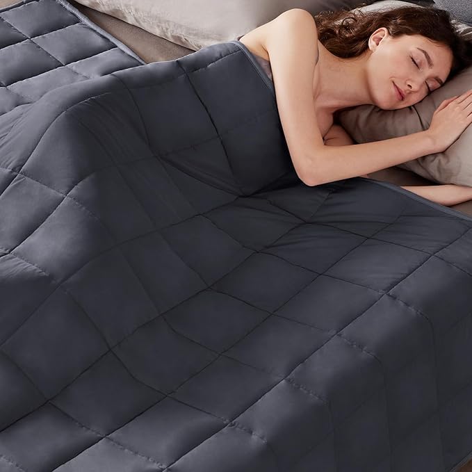 Weighted Blanket Kids (36"x48" 5lbs),Ultra Soft and Cozy Cooling Weighted Blanket Kids,Heavy Blanket with Machine Washable Soft Blanket, Dark Grey