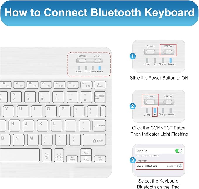 Supveco Keyboard Case for iPad Air 11 Inch (M3 2025,M2 2024),iPad Air 5th/4th Generation with Pencil Holder-7 Colors Backlit Wireless Detachable Folio Keyboard Cover with Soft TPU Back-Lilac
