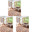 Loloi II Layla Collection, LAY-14, Mocha/Blush, 2'-3'' x 3'-9'', 13'' Thick, Accent Rug, Soft, Durable, Vintage Inspired, Distressed, Low Pile, Non-Shedding, Easy Clean, Printed, Living Room Rug