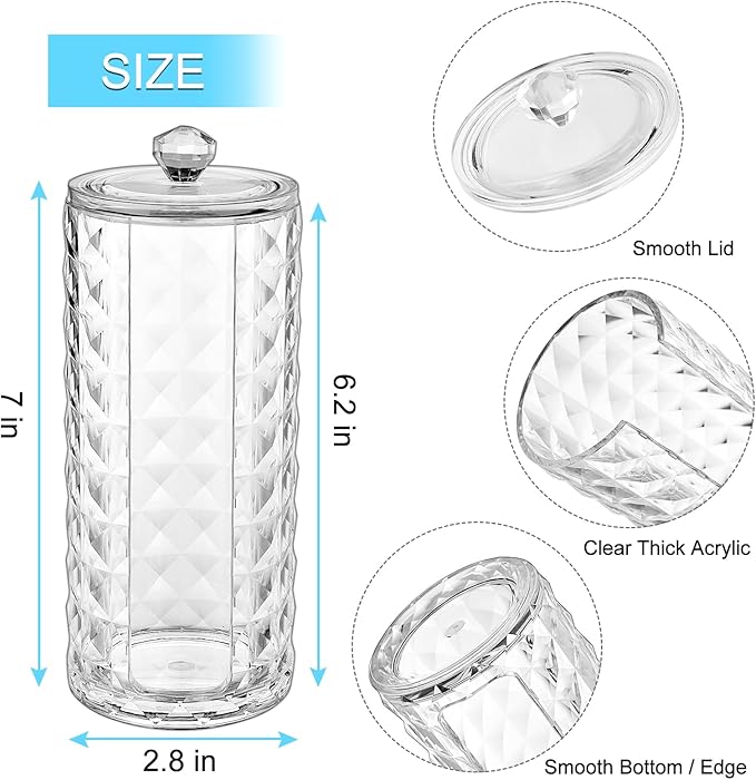 Bathroom Cup Dispenser, Mouthwash Cup Holder for 3oz Disposable Paper Cups, Fit for Mouthwash Cups Storage, Vanity Makeup Organizer - Clear