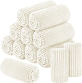 Buryeah 12 Pcs Flannel Throw Blanket Bulk 50 x 60 in Sleepover Blanket Outdoor Wedding Throw Lightweight, Oeko-tex Standard 100 Certified for Sofa Homeless Gifts (White)