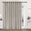 Macochico Extra Wide 100% Blackout Chenille Curtains 100" Wx96 L Thermal Drapes for Sliding Door Living Room Bedroom Auditorium Hotel Beige Curtains Grommet Top with Tieback Classic 1 Panel