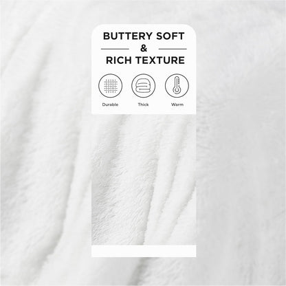 Bedsure GentleSoft Fluffy White Throw Blanket, White Decor Fuzzy Gifts for Women, Soft Cozy Furry Sherpa Fleece Plush Thick Warm Shaggy Faux Fur Throw Blanket for Couch, Bed, Camping, Travel, 50x60