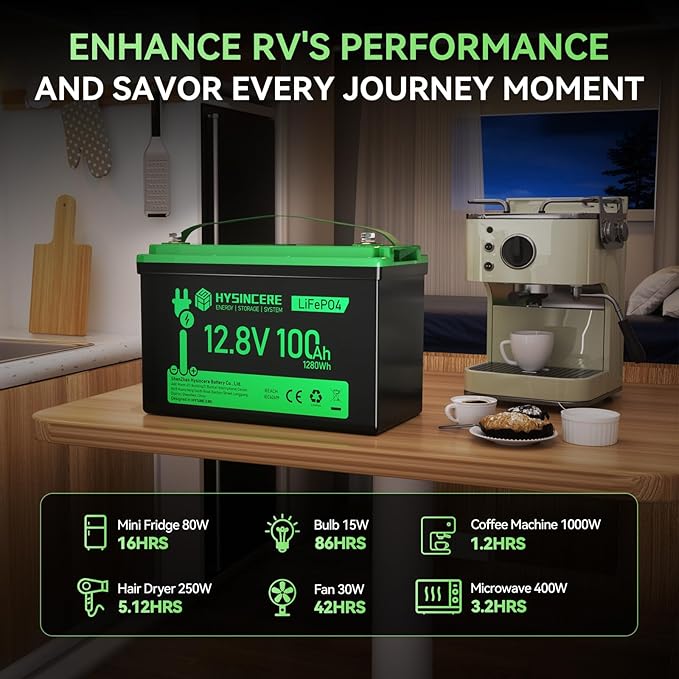 12V 100Ah LiFePO4 Battery BCI Group 31 Lithium Battery, Deep Cycle Battery with 100A BMS, 1280Wh Energy, Up to 15000 Cycles & 10-Year Lifespan for Trailer RV, Marine, Home Energy System-2 Packs