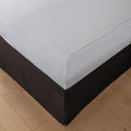 King Bed Skirt, Wrap Around Bed Skirt with Pleated Corner, 14 Inch Drop Pleated Waffle Weave Bedskirts, Anti-Slip, Microfiber, Black, 14'' King