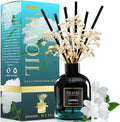 Gardenia Reed Diffuser, Reed Diffuser Set 6.7 fl oz (200 ml) with 6 Reed Sticks, Home Fragrance Reed Diffuser for Bathroom Shelf House Bedroom Office Decor