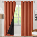 BGment Thermal Insulated 100% Blackout Curtains 84 Inch Length 2 Panels, Total Light Blocking Curtains for Bedroom, Grommet Window Drapes with Thick Black Liner, 52 Inch Wide Each Panel, Terracotta