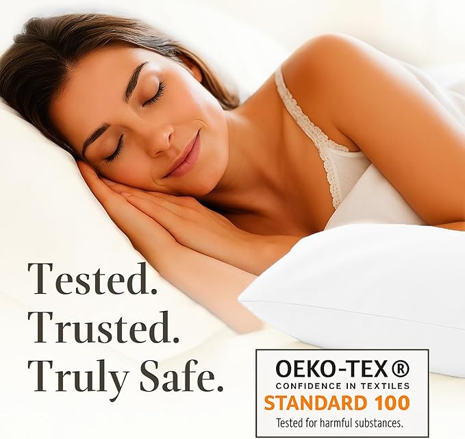 Hyde Lane Luxury 1000 Thread Count 100% Cotton Sheets | Very Soft & Thick - Fits Upto 20" Mattress | Sateen Weave Bed Sheets 18" Deep Pocket- 4 PC Sheet Set (Natural White, Queen)