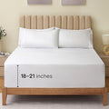 LuxClub 4 PC Extra Deep Pocket California King Sheet Set, Wrinkle Free Cooling Bed Sheets Hotel Bedding for Women, Men, Includes 1 Fitted Sheet, 1 Flat Sheet and 2 Pillowcases- White