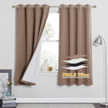 RYB HOME Soundproof & Dust Particle Filtering Curtains 100% Blackout Thermal Insulated Window Treatment Air Filter Drapes for Bedroom Living Room Kids Nursery, Mocha, W52 x L63 inch, 2 Panels