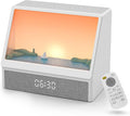 Ocean Sunrise Alarm Clock Wake Up Light, 6 Nature Scenes, White Noise, Sunset Simulation, Sleep Aid Night Light for Bedroom, Kids and Adults