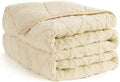 Topblan Weighted Blanket Queen Size 15lbs, Adult Weighted Blankets with Cozy Warm Sherpa for Sleeping and Calming, Jacquard Heavy Blanket for Couch Bed, Beige, 60 x 80 inches