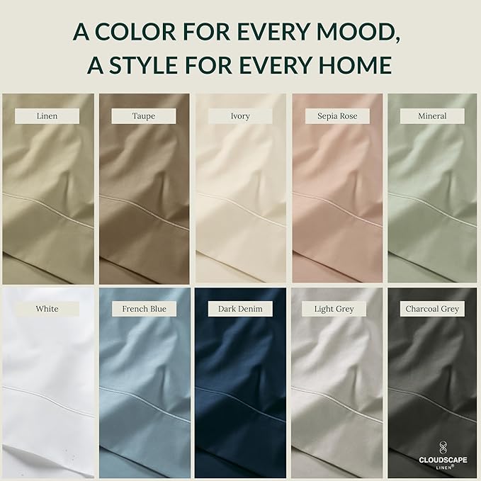 100% Egyptian Cotton Sheets King Size Sheets Set including oversized Flat Sheet, Fitted Sheet & Pillowcase sets, 400 TC Deep Pocket King Bedsheet Set, No Pill Soft Breathable Luxury White Bedding