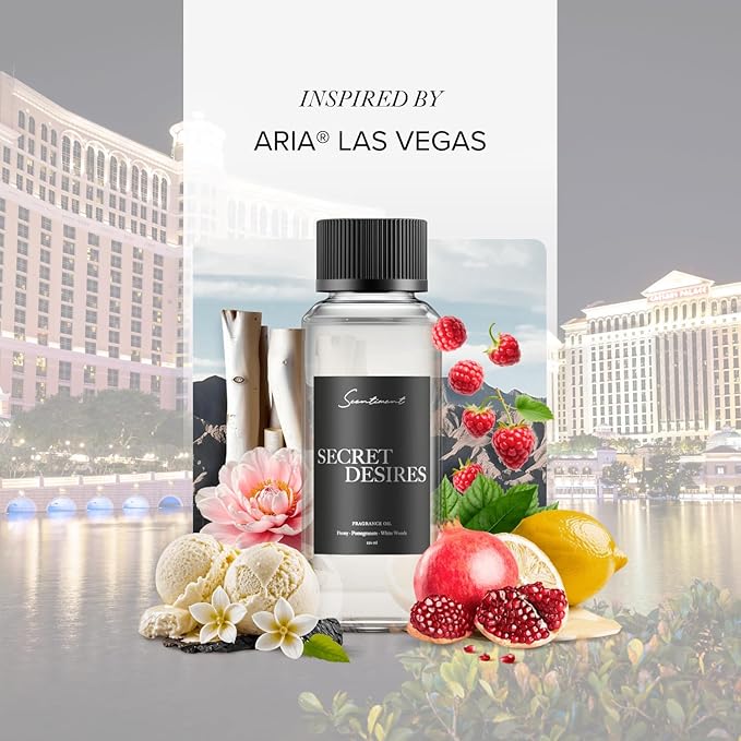 Scentiment Diffuser Oil - Secret Desires | Aromatherapy Fragrance | Inspired by 5-Star Hotels | Notes of Lemon Crème, Vanilla, Raspberry, Pomegranate & Peony (500 mL)