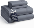 Casa Platino Charcoal California King Sheet Set, 4 Piece Set, Pre-Washed Ultra Soft Bed Sheets, Breathable and Cozy Microfiber Sheet Set with Deep Pockets – California King Bed Set
