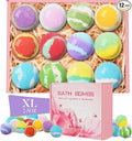 2.5 OZ Large Handmade Bath Bombs for Women Adults Kids, 12 Pcs XL Organic Natural bathbombs for Dry Skin Moisturizing, Relaxing Aromatherapy, Bubble SPA, Mothers Day Gifts for Her Wife Girlfriend Mom