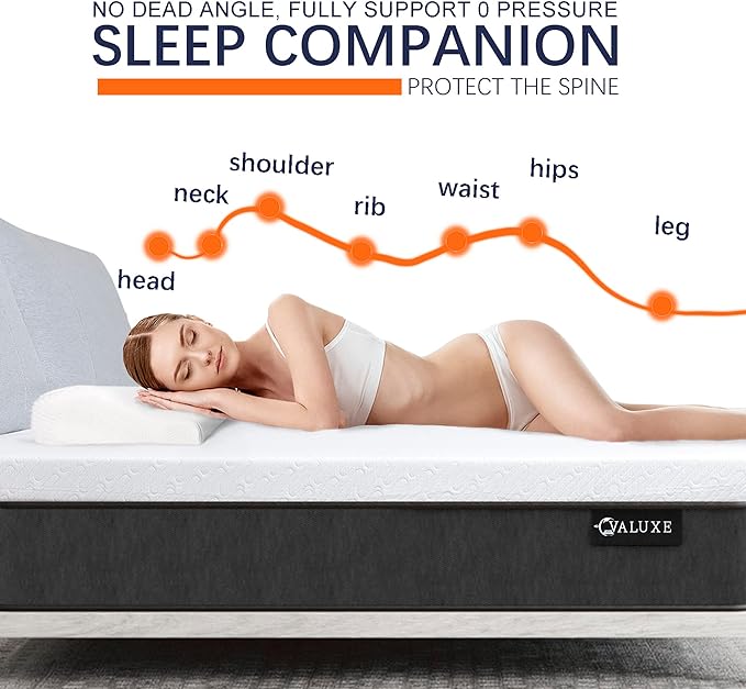 VALUXE 3 Inch Gel Memory Foam Mattress Topper California King Size High Density Cooling Pad Pressure Relief Bed Topper (with Removable & Washable Bamboo Cover)