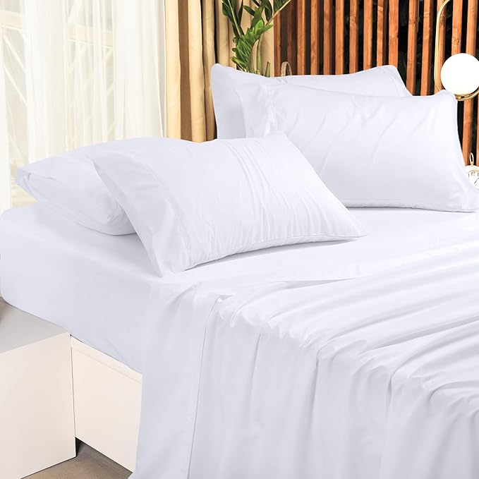 Utopia Bedding Queen Bed Sheets Set - Pack of 10 Sheet Sets - Perfect for Spa, Hotel, & Guest Bedroom - Brushed Microfiber - Shrinkage and Fade Resistant - Easy Care (White)