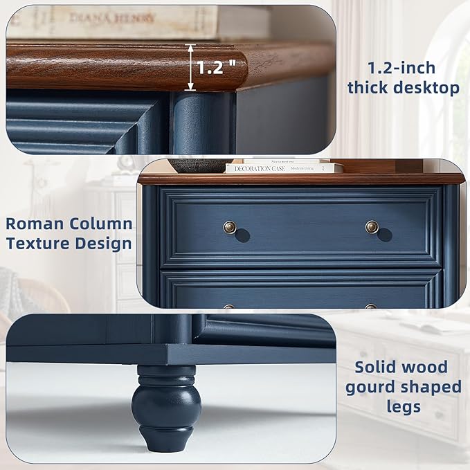 5 Drawers Chest of Drawers Dresser for Bedroom, Wood 45" Tall Dresser Storage Dressers Organizer, Farmhouse Rustic Closet for Living Room, Hallway Entryway
