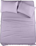 Utopia Bedding Queen Sheet Set – 4 Piece Bed Sheets for Queen Size Bed, Soft and Breathable Microfiber, Includes 1 Fitted Sheet, 1 Flat Sheet and 2 Pillowcases (Lavender)