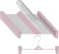 Skirt Hangers 30 Pack – NORTHERN BROTHERS Pink Pant Shorts Plastic Hangers with Clips for Women, Kids – Space Saving, Non Slip, Adjustable, Stackable
