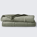 Baloo Weighted Blanket for Adults 12 lb Throw (Moss, 42"x72") | Cool & 100% Cotton | Machine Washable & Dryer Safe | Glass Microbead Fill
